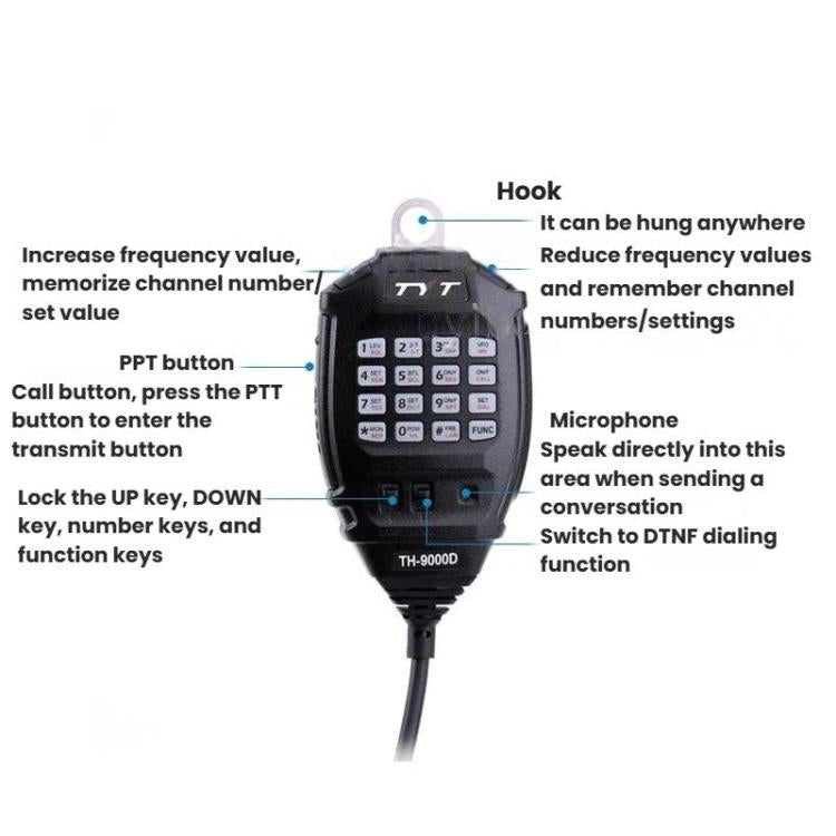 TYT TH-9000D Radio ricetrasmittente wireless ad alta potenza per esterni, portata 1-50 km.
