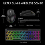 Set tastiera e mouse wireless con slot per smartphone