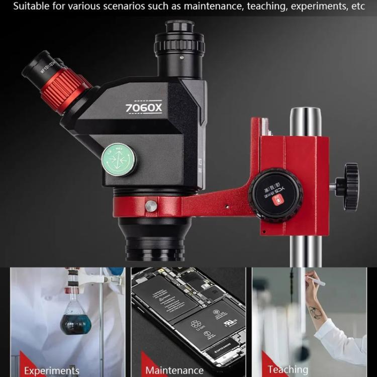 Con modello base 0.5X Microscopio Strumento per la riparazione di chip della scheda madre dello smartphone, YCS 7060X