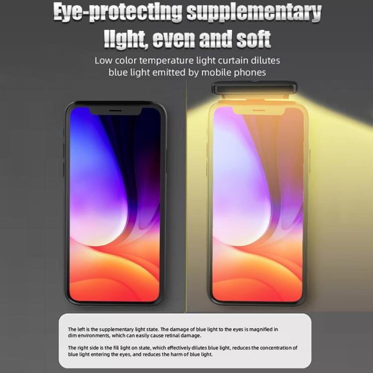 Lampada portatile magnetica per cellulare con luce calda