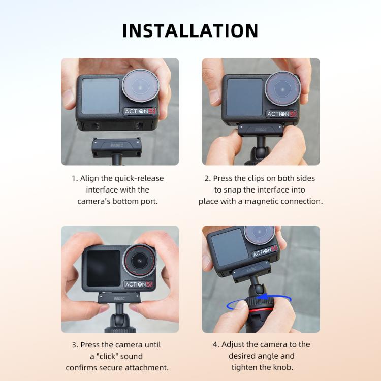 Asta selfie estensibile con treppiede per DJI Osmo Action 3/4/5 e