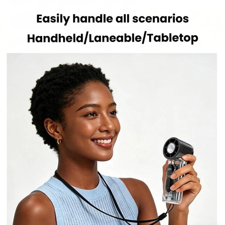 Ventilatore portatile silenzioso S8 ad alta velocità con display digitale e funzione di raffreddamento a ghiaccio.