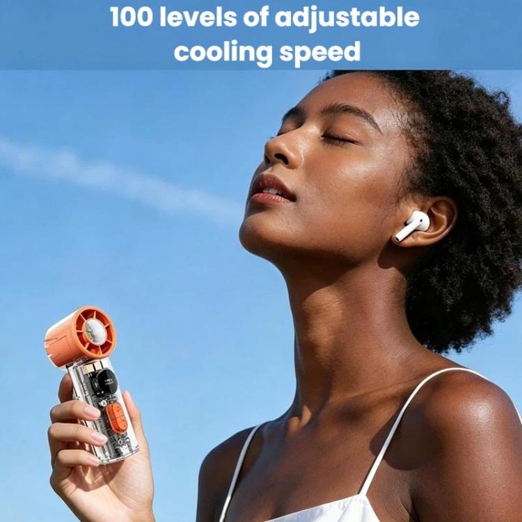 Ventilatore portatile silenzioso S8 ad alta velocità con display digitale e funzione di raffreddamento a ghiaccio.