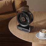 Ventilatore da tavolo ad alta potenza ricaricabile tramite USB con luce notturna