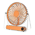 JP-08 Mini ventilatore da tavolo ultrasottile, silenzioso, con display digitale trasparente, ideale per ufficio.