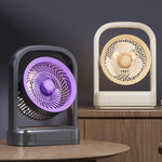 Ventilatore elettrico da tavolo/parete con funzione di ventilazione leggera.