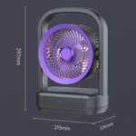 Ventilatore elettrico da tavolo/parete con funzione di ventilazione leggera.