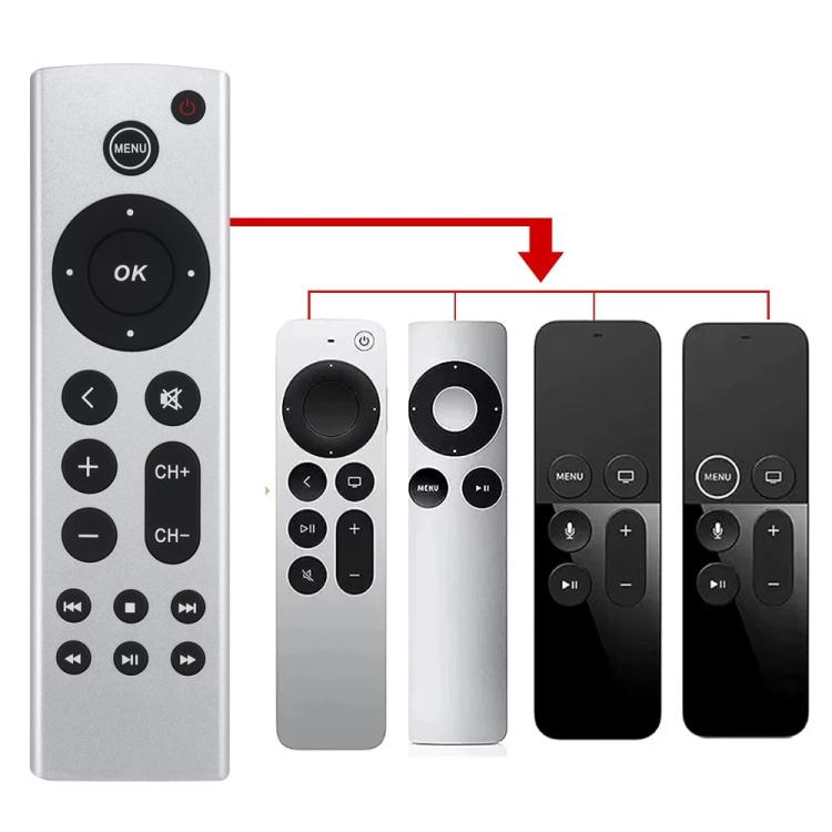 Telecomando di ricambio per tutti i modelli di Apple TV, compatibile con Apple TV 4K/HD/Gen 2/3/4/5/6/7., For All Apple TV Models