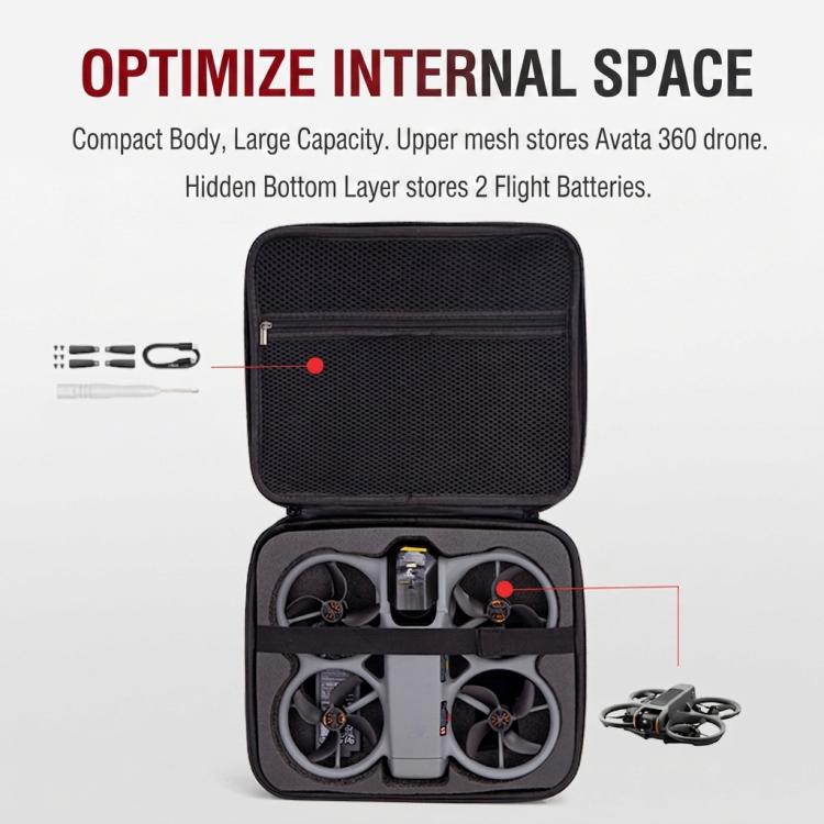 Custodia rigida per drone DJI Avata 360 in nylon 600D