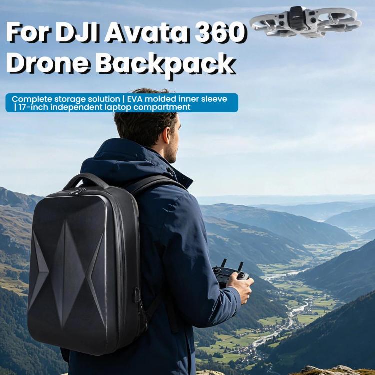 Zaino rigido impermeabile per DJI Avata 360 con scomparto laptop