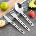 Set posate campeggio acciaio inox 3 pezzi LsCook