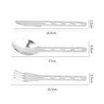 Set posate campeggio acciaio inox 3 pezzi LsCook