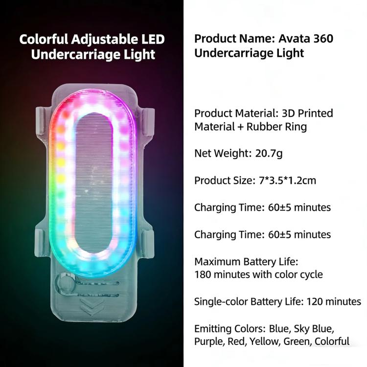 Luce LED RGB inferiore per DJI Avata 360 ricaricabile