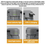 Lampada campeggio pieghevole 720° LED 20W con batteria