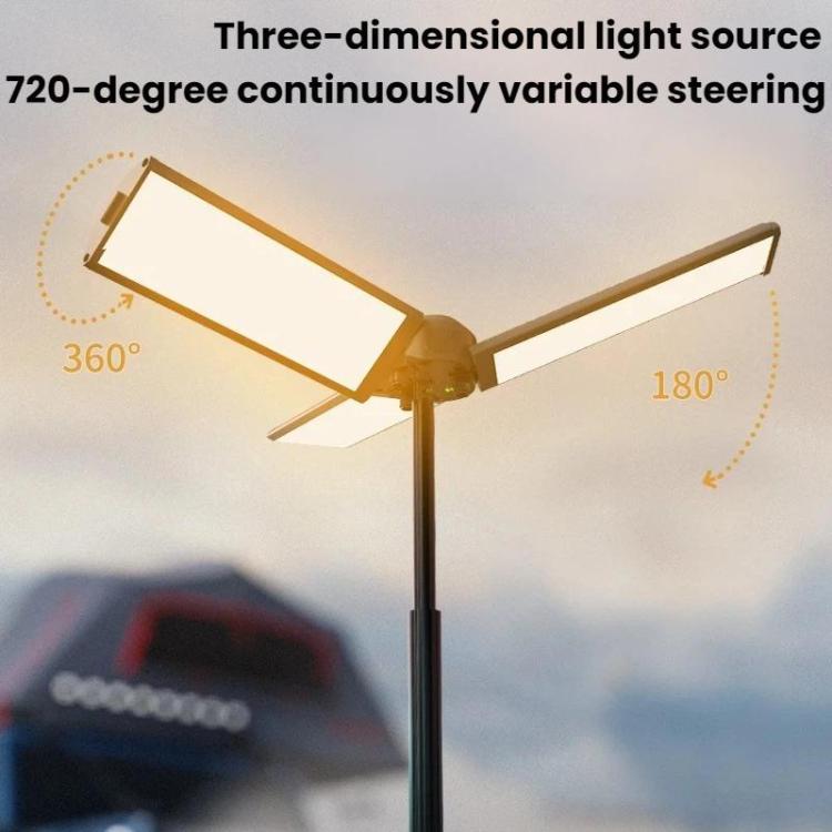 Lampada campeggio pieghevole 720° LED 20W con batteria