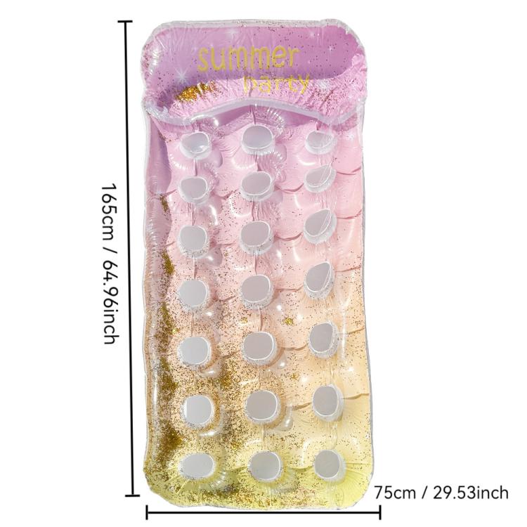 Materasso galleggiante gonfiabile in PVC 28x25x2 cm