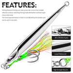 Esca artificiale verticale per jigging con doppio amo 180-300g
