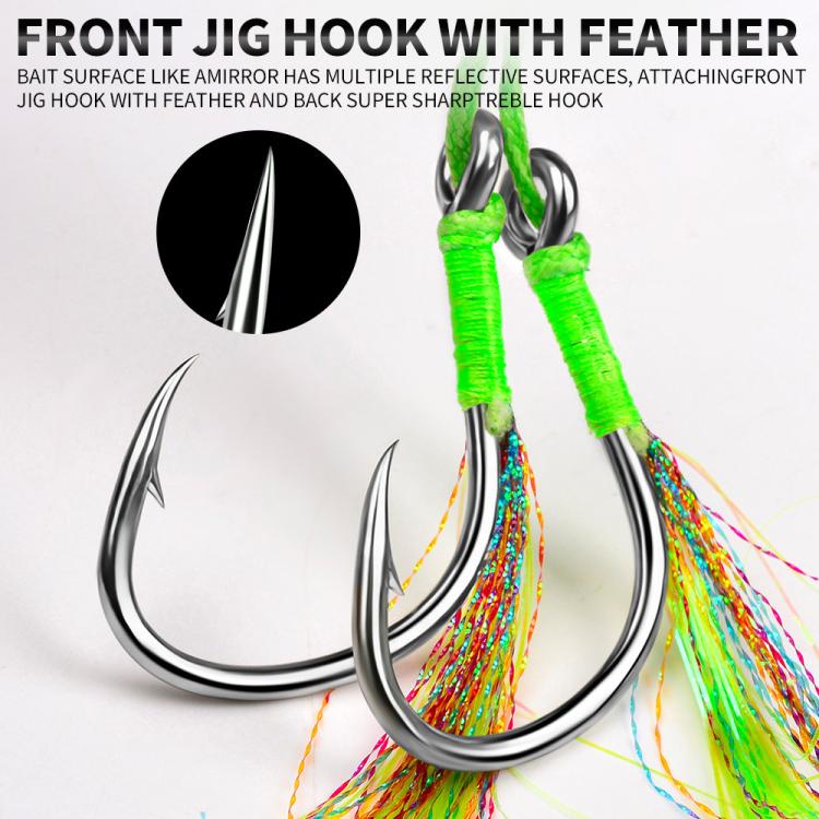 Esca artificiale verticale per jigging con doppio amo 180-300g