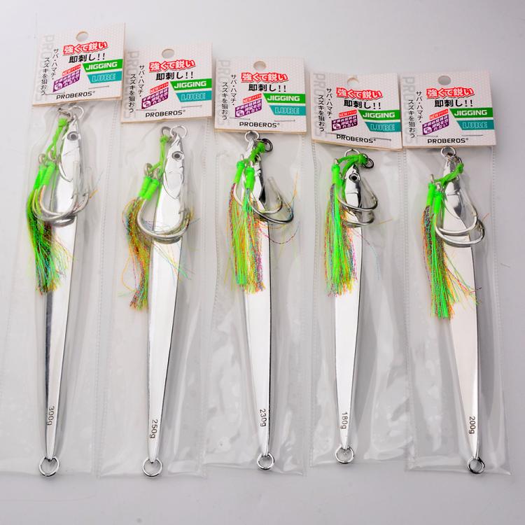 Esca artificiale verticale per jigging con doppio amo 180-300g