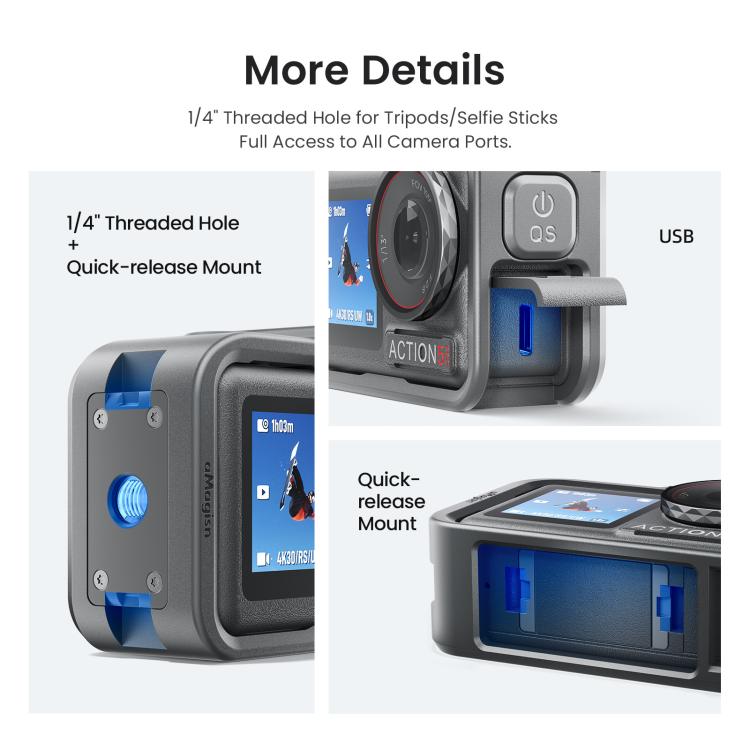Gabbia in policarbonato per DJI Action 5 Pro 4 3