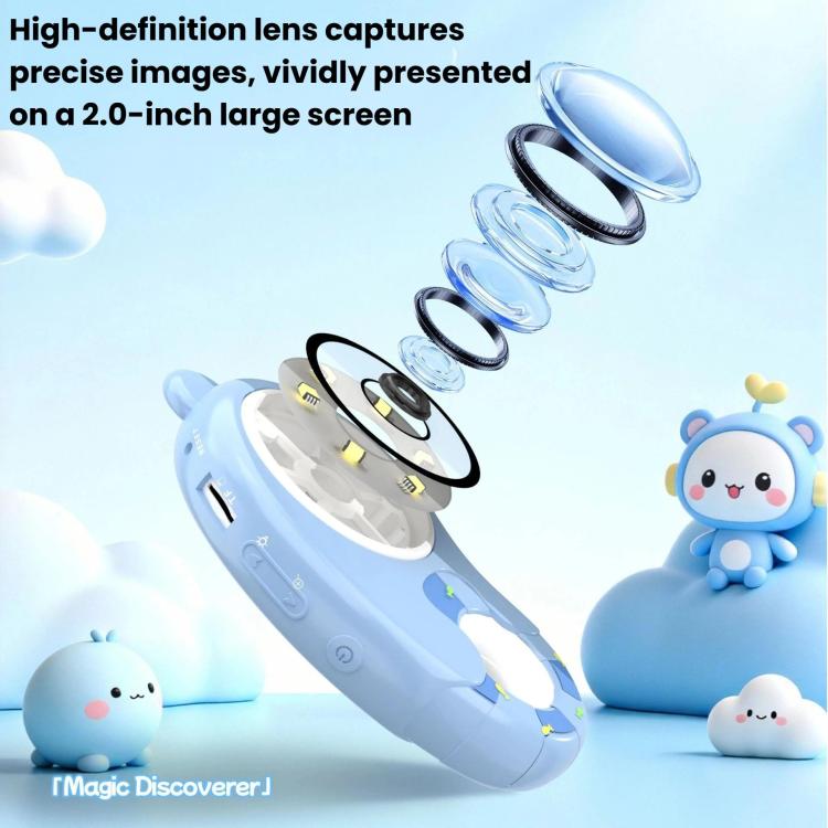 HM020H Microscopio digitale portatile HD per bambini, lente d'ingrandimento elettronica, giocattolo scientifico