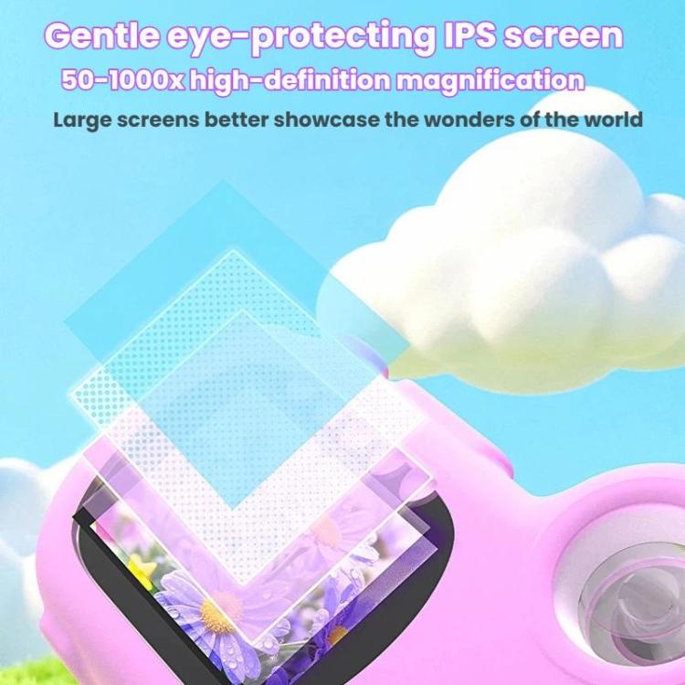 Microscopio elettronico per bambini HM020i con funzione foto e video, ideale per esplorare l'esterno. Lente d'ingrandimento elettronica.