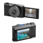 Fotocamera digitale mirrorless 4K 68 MP con schermo ribaltabile