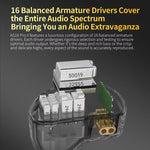 Auricolari in-ear KZ AS16 PRO X 16 driver Hi-Fi