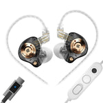 Auricolari cablati KZ EDZ con microfono 3,5mm e Type-C