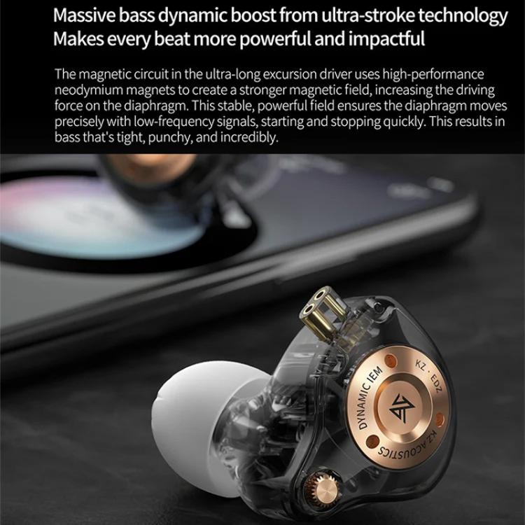 Auricolari cablati KZ EDZ con microfono 3,5mm e Type-C