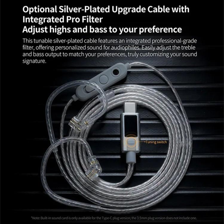 Auricolari cablati KZ EDZ con microfono 3,5mm e Type-C