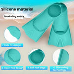 Pinne lunghe in silicone per snorkeling e sport acquatici