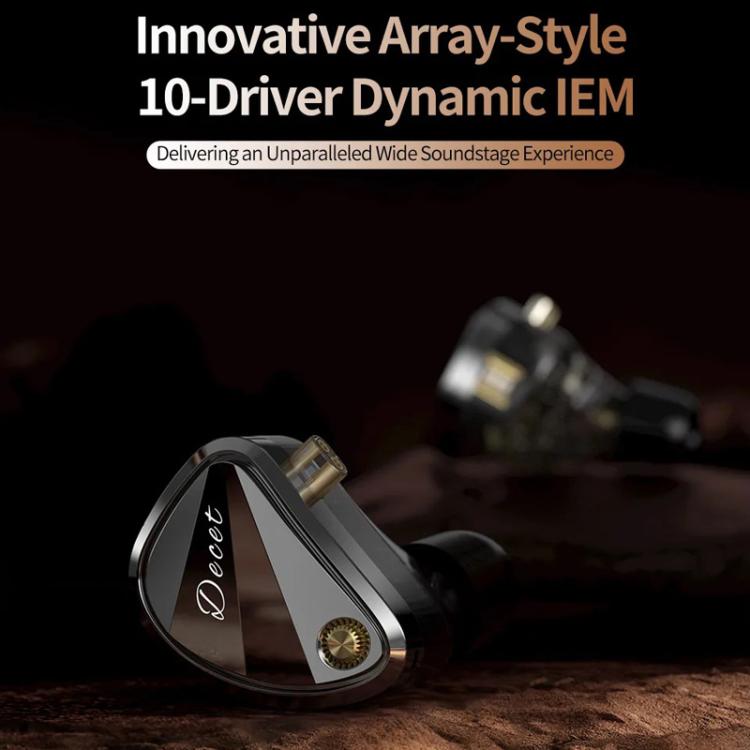 Auricolari cablati KZ Decet con 10 driver e microfono