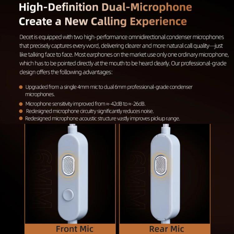 Auricolari cablati KZ Decet con 10 driver e microfono