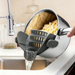 Scolapasta in silicone a bocca larga 24x12x7 cm