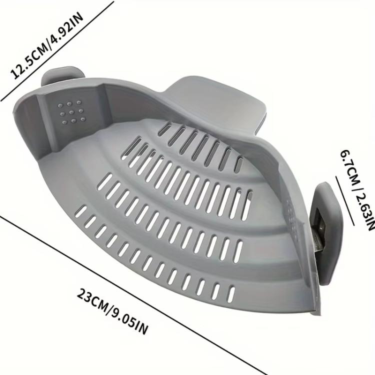 Scolapasta in silicone a bocca larga 24x12x7 cm
