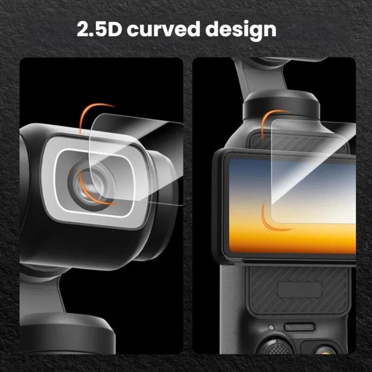 Set pellicola vetro temperato e protezione obiettivo DJI Pocket 4