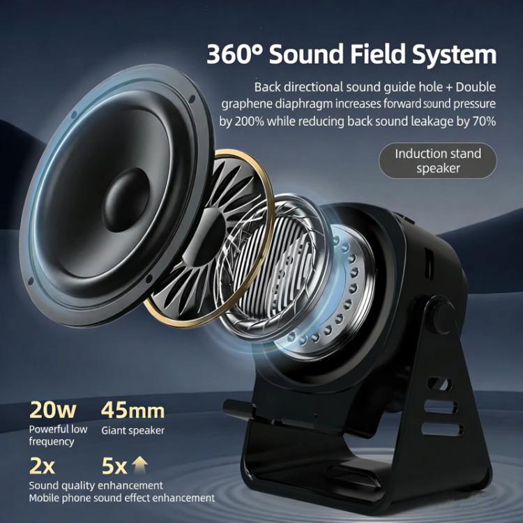 Altoparlante Bluetooth wireless con supporto per telefono