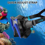 Maschera snorkeling panoramica 180° lente antiappannamento