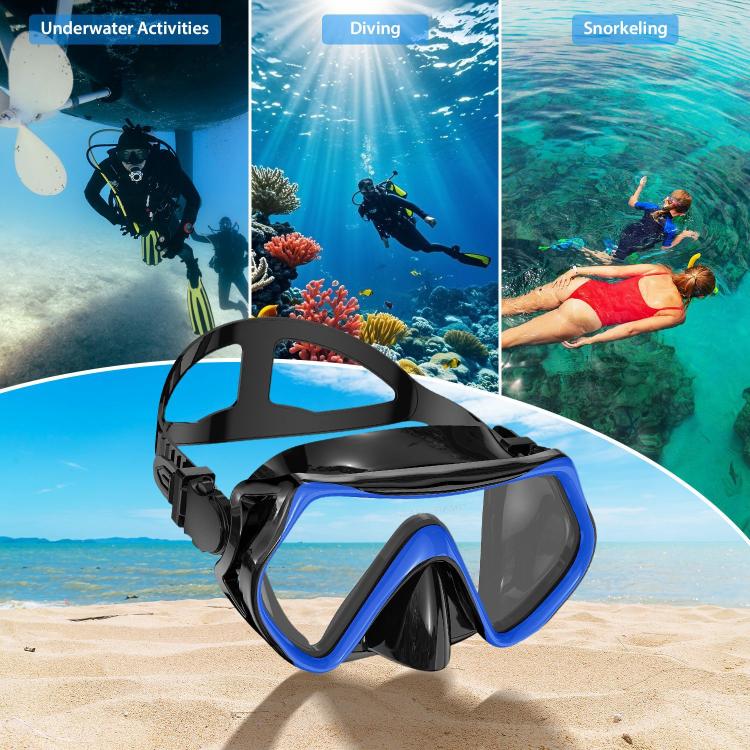 Maschera snorkeling panoramica 180° lente antiappannamento