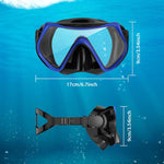 Maschera snorkeling panoramica 180° lente antiappannamento