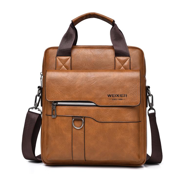Borsa a tracolla verticale uomo in pelle PU WEIXIER