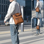 Borsa a tracolla verticale uomo in pelle PU WEIXIER