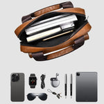 Borsa a tracolla verticale uomo in pelle PU WEIXIER