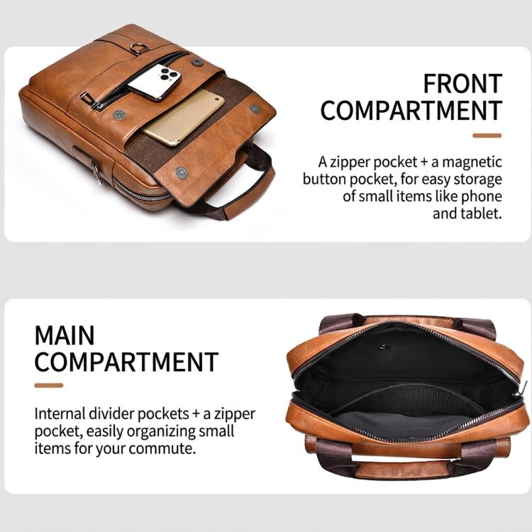 Borsa a tracolla verticale uomo in pelle PU WEIXIER