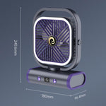 Mini ventilatore da tavolo/ufficio silenzioso con porta USB e montaggio a parete., Gray Plug-in, Gray Rechargeable 1200mAh, Gray Rechargeable Oscillating 2400mAh, White Plug-in, White Rechargeable 1200mAh, White Rechargeable Oscillating 2400mAh