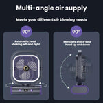 Mini ventilatore da tavolo/ufficio silenzioso con porta USB e montaggio a parete., Gray Plug-in, Gray Rechargeable 1200mAh, Gray Rechargeable Oscillating 2400mAh, White Plug-in, White Rechargeable 1200mAh, White Rechargeable Oscillating 2400mAh