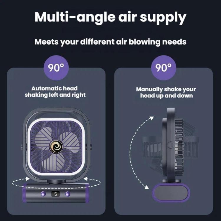 Mini ventilatore da tavolo/ufficio silenzioso con porta USB e montaggio a parete., Gray Plug-in, Gray Rechargeable 1200mAh, Gray Rechargeable Oscillating 2400mAh, White Plug-in, White Rechargeable 1200mAh, White Rechargeable Oscillating 2400mAh