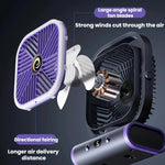 Mini ventilatore da tavolo/ufficio silenzioso con porta USB e montaggio a parete., Gray Plug-in, Gray Rechargeable 1200mAh, Gray Rechargeable Oscillating 2400mAh, White Plug-in, White Rechargeable 1200mAh, White Rechargeable Oscillating 2400mAh
