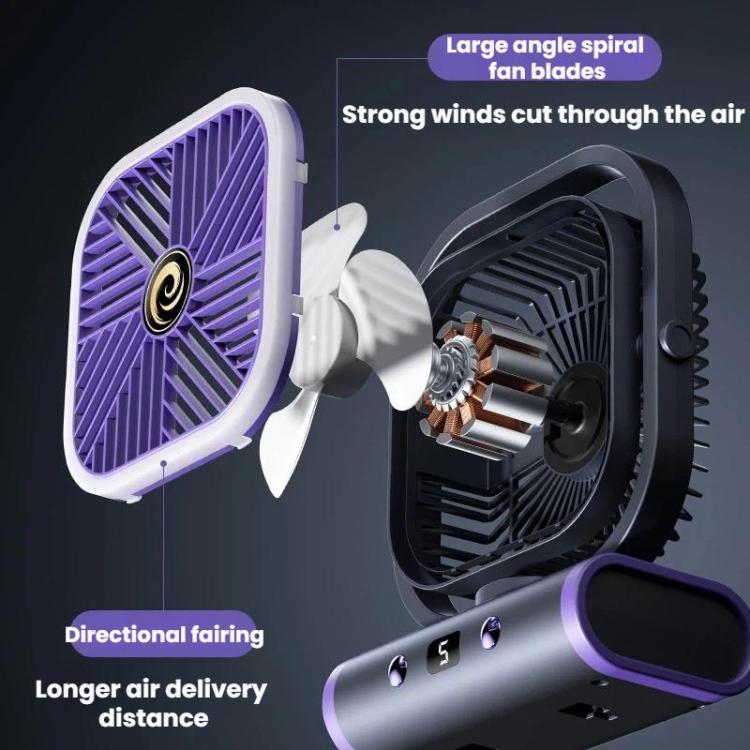 Mini ventilatore da tavolo/ufficio silenzioso con porta USB e montaggio a parete., Gray Plug-in, Gray Rechargeable 1200mAh, Gray Rechargeable Oscillating 2400mAh, White Plug-in, White Rechargeable 1200mAh, White Rechargeable Oscillating 2400mAh